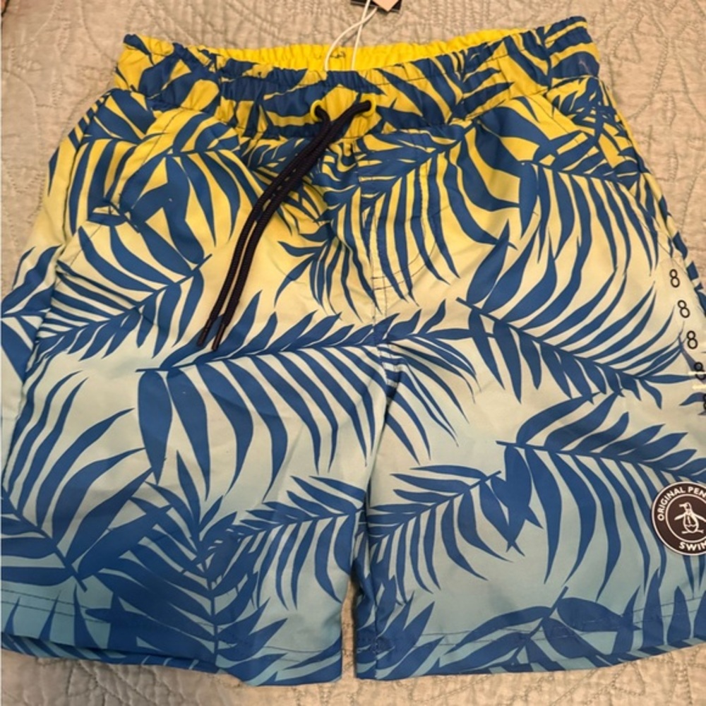 Boys Hawaiian swim trunks by PENGUIN🌴likes , has side pockets! UPF protected50+